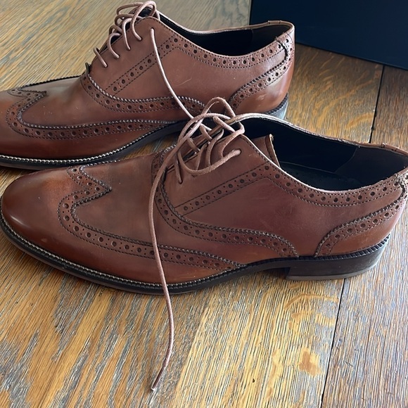 Cole Haan Men’s Shoes Williams Wing II British Tan Color Size 8 M With Box - Picture 3 of 12